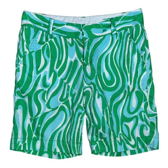 Shorts Designer By Lilly Pulitzer In Blue & Green, Size: 16
